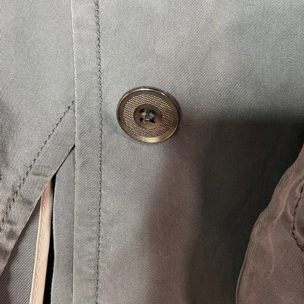 7 For all Mankind Blue Lightweight Trench Coat - Picture 8 of 12
